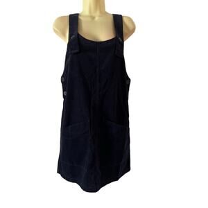 United By Blue Impact XS Organic Overall Jumper Dress - Navy Blue Corduroy NWT